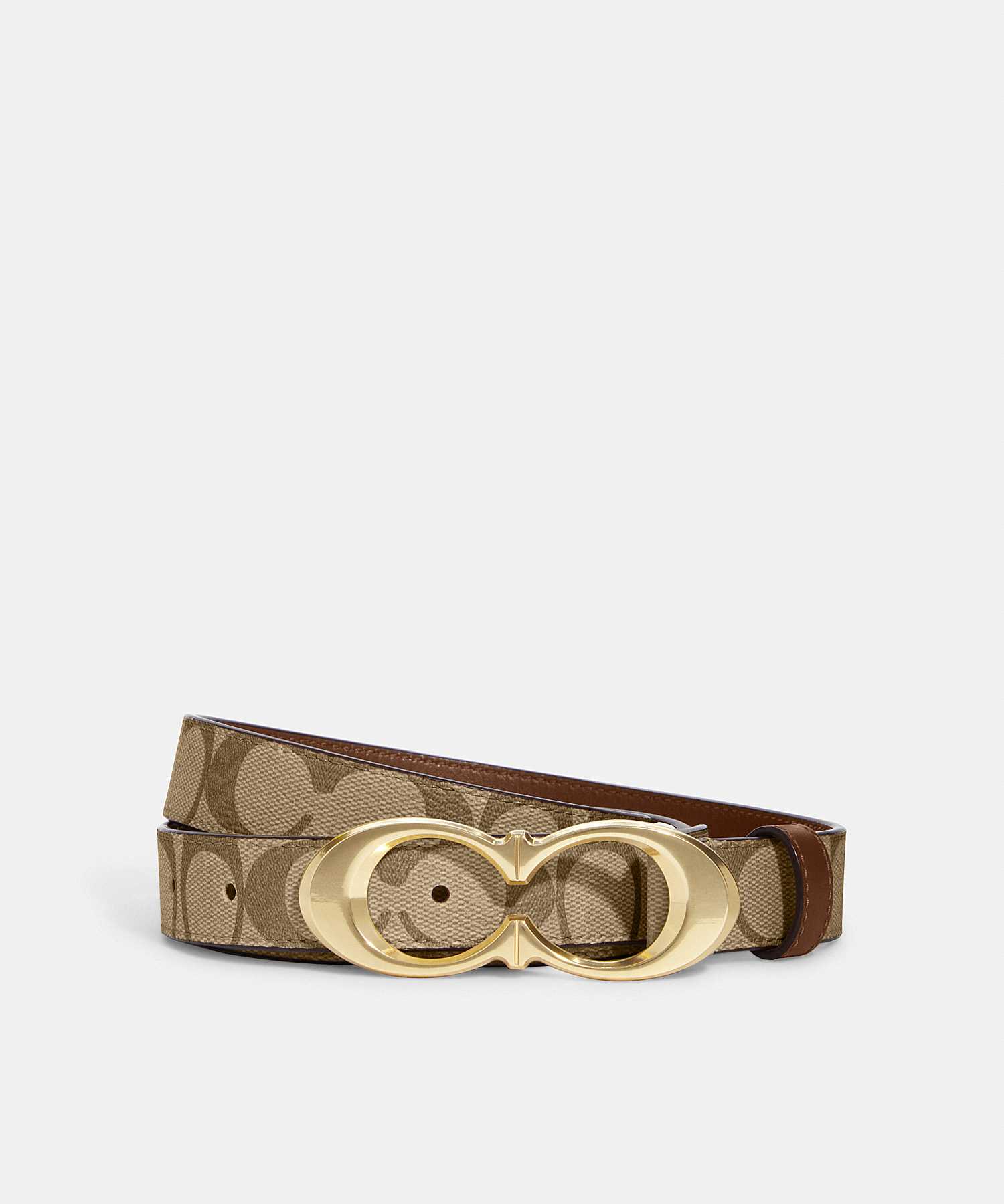 COACH SIGNATURE BUCKLE BELT, 25MM CA516 IMBDX | LINE SHOPPING