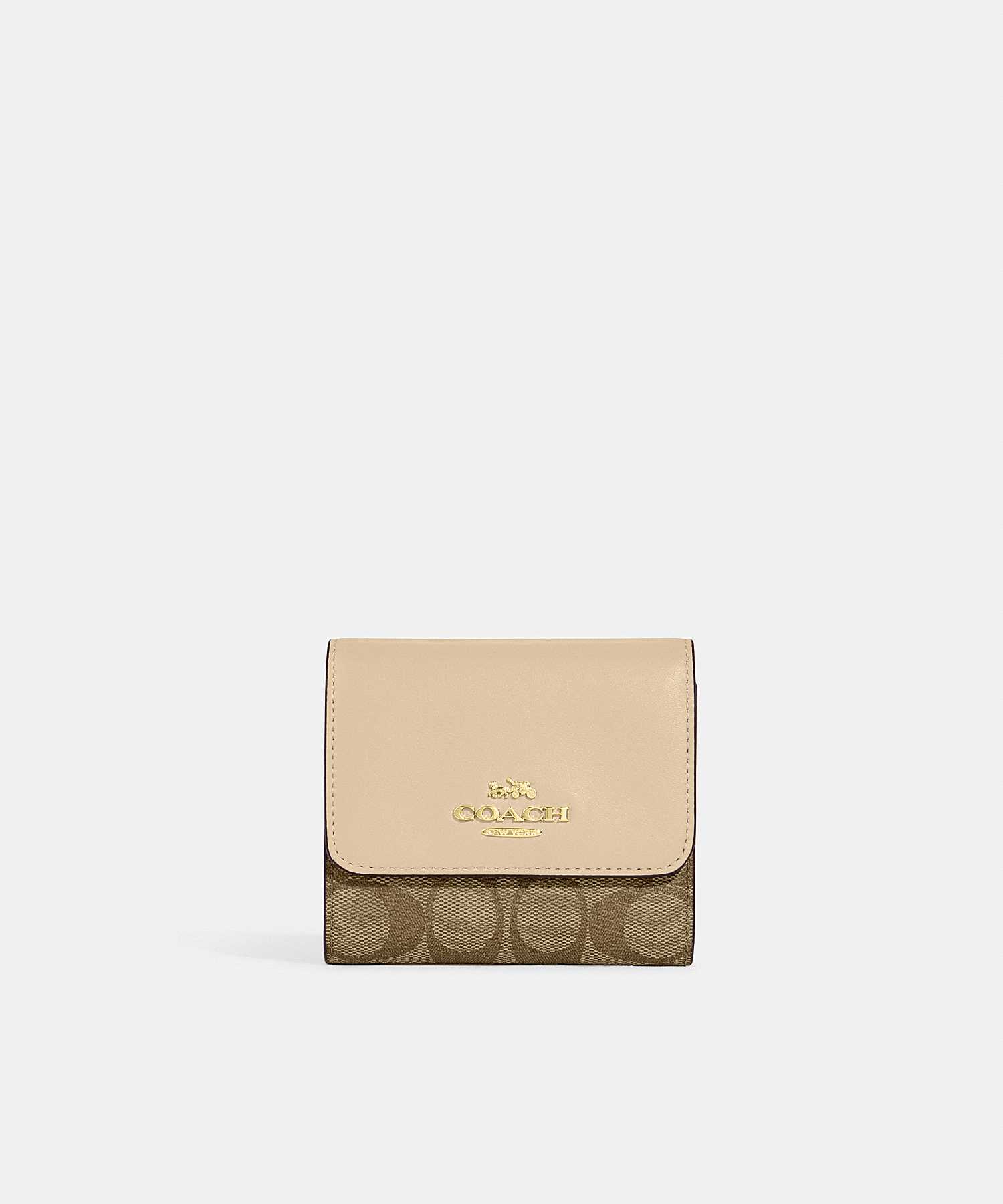 Trifold wallet in deals signature canvas coach