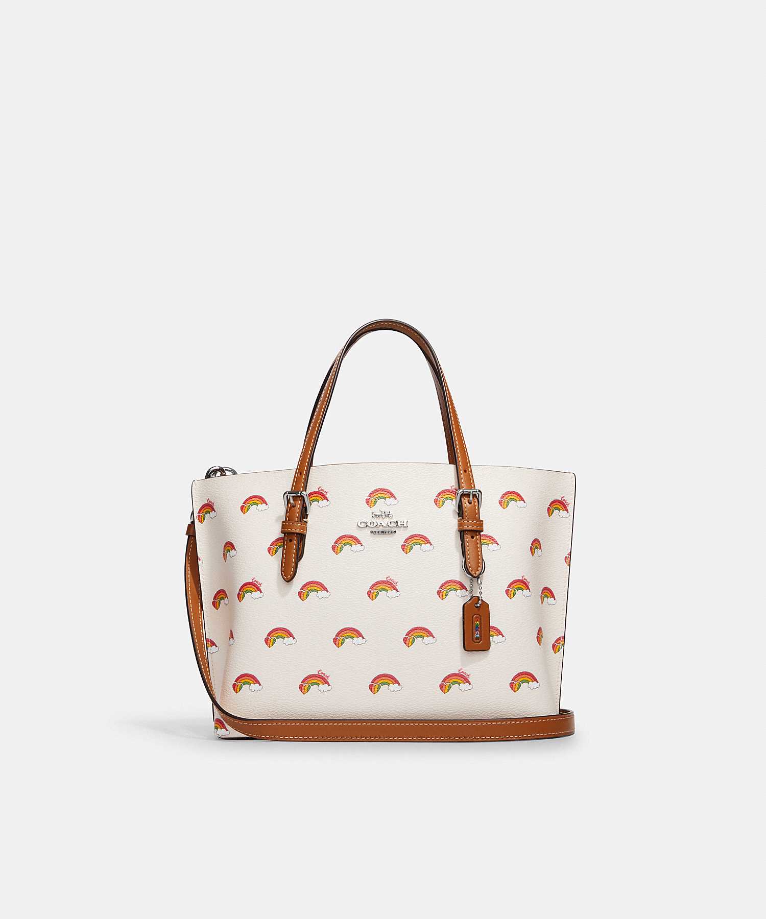 COACH MOLLIE TOTE 25 WITH RAINBOW PRINT CK373 SVCAH LINE SHOPPING