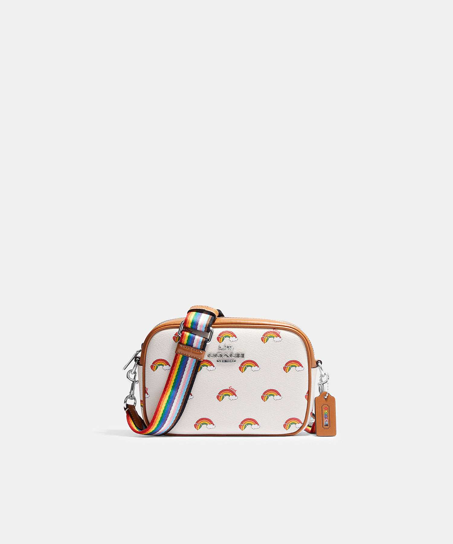 COACH MINI JAMIE CAMERA BAG WITH RAINBOW PRINT CJ647 SVCAH LINE