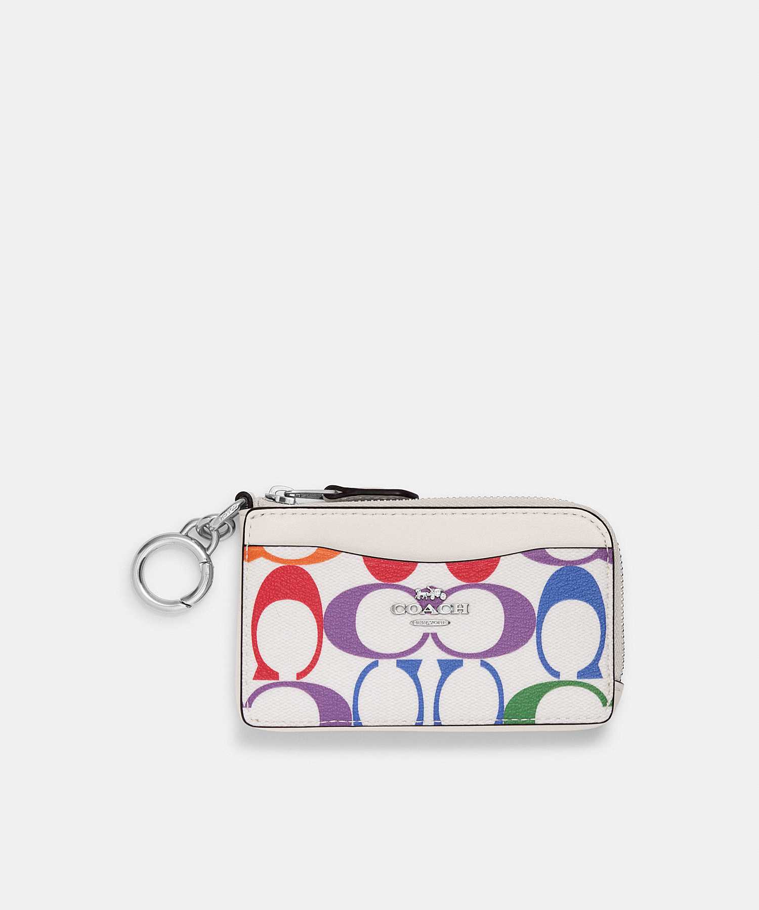 Coach rainbow store coin purse