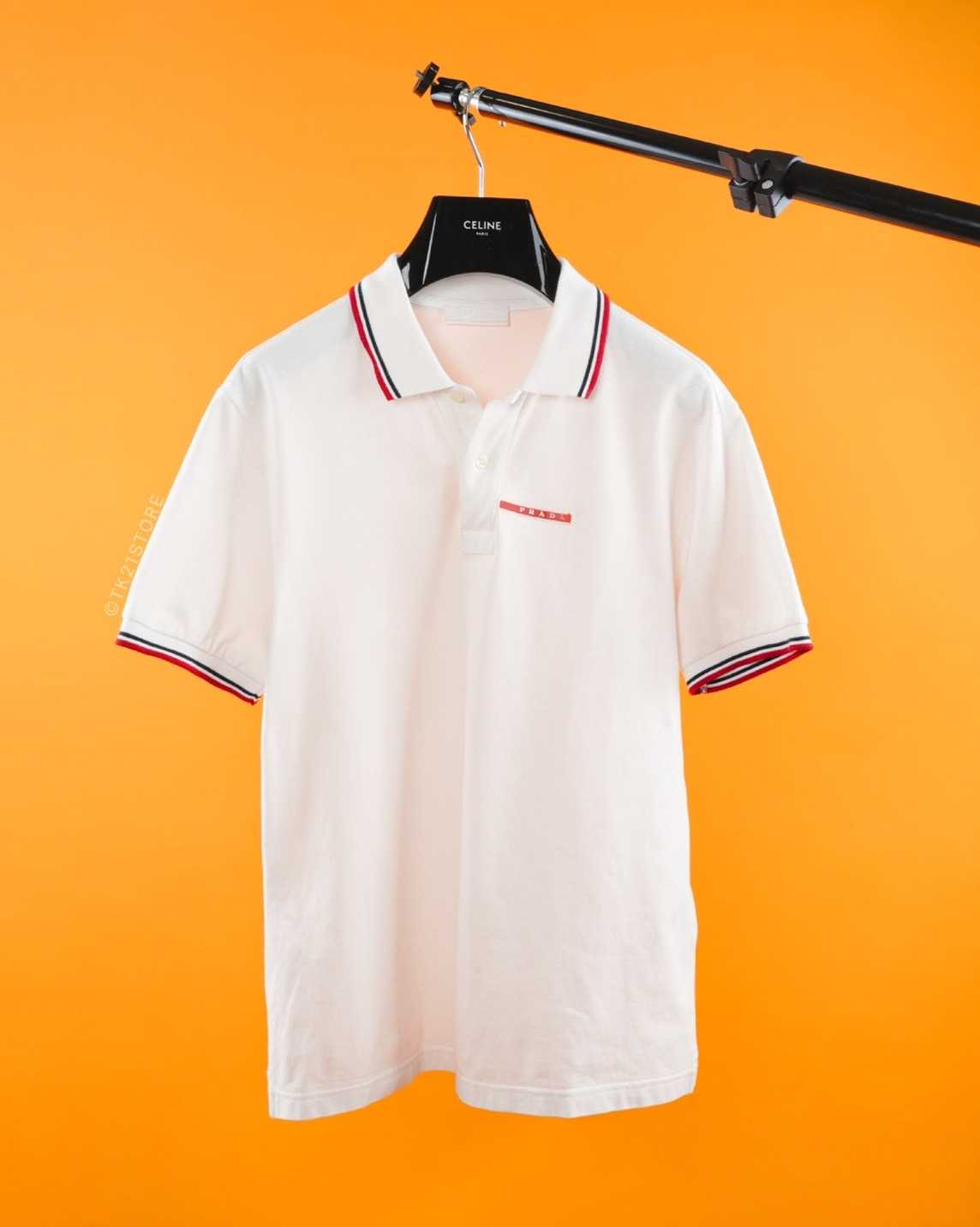Prada polo shirt white cheap