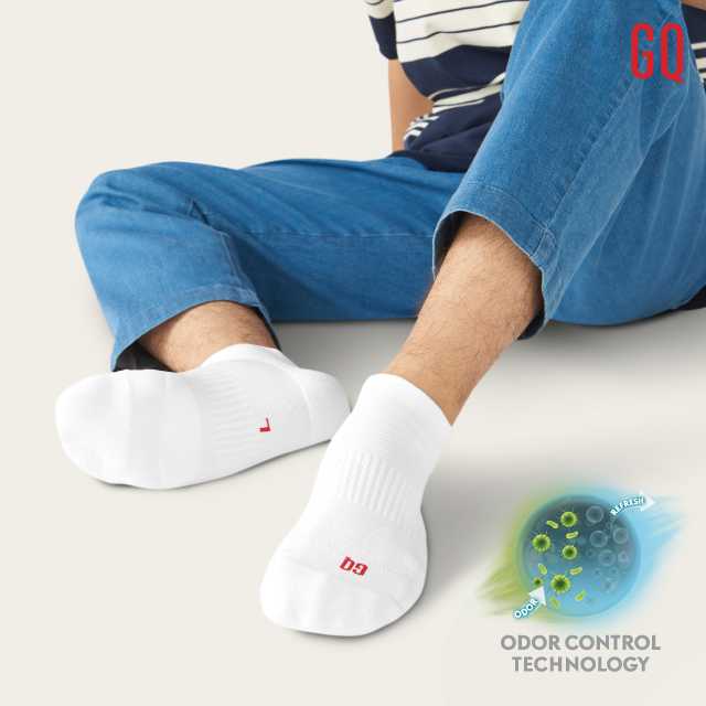 GQ SMELLBLOCK™ Socks Every Day LowCut Collection ถุงเท้าลำลอง ลดกลิ่น