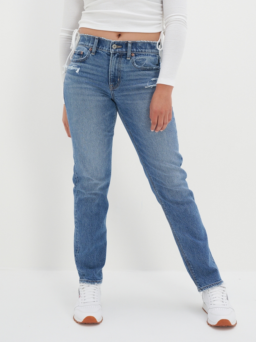 กางเกงยีนส์ ผู้หญิง HIGH RISE STRAIGHT JEANS ( 043-4323-857 ) | LINE ...