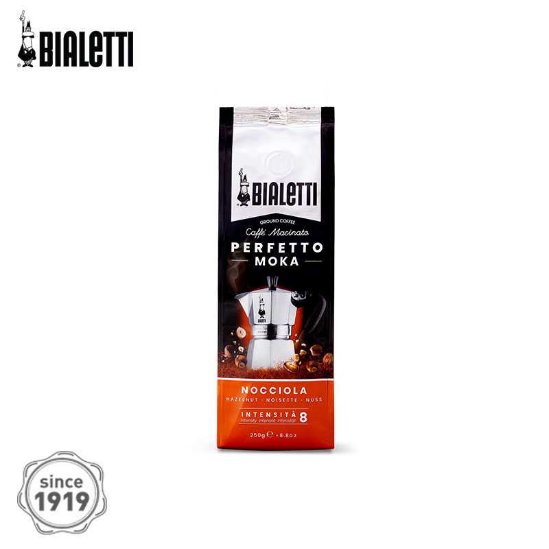 Bialetti เบียเลตติ เพอร์เฟ็ตโต โมคา นุชโชลา (กาแฟคั่วบดแท้ผสมกลิ่นเฮเซลนัท) 250g /FBLHZN250