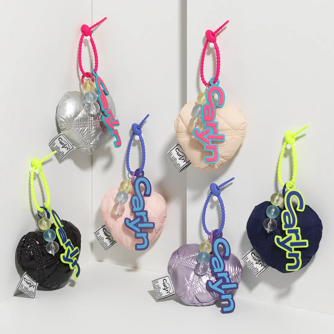 Carlyn Cotton heart bag charm LINE SHOPPING
