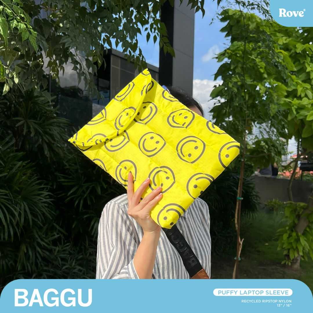 BAGGU Puffy Laptop Sleeve 13/16inch Yellow Happy LINE SHOPPING