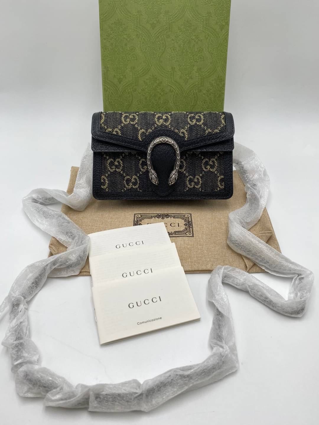 Gucci Dionysus GG Super Mini Bag in Black