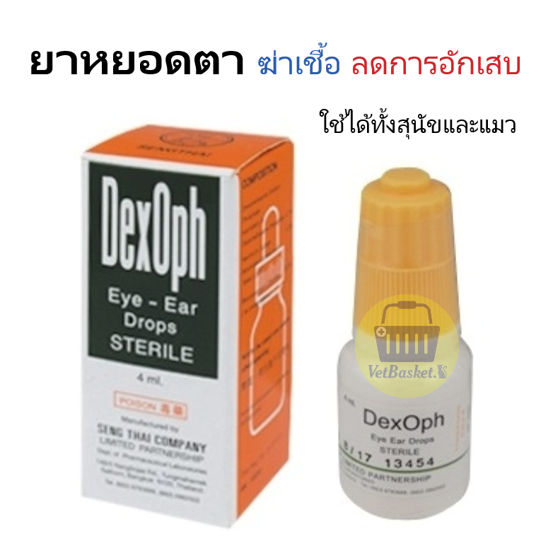 Dex-Oph ยาหยอดตา ลดการอักเสบ ติดเชื้อแบคทีเรีย ใช้ได้ทั้งสุนัขและแมว ...