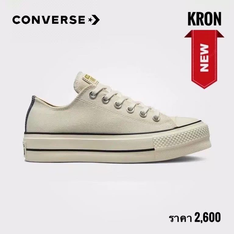 Converse Chuck Taylor Lift Denim Fashion Ox Cream Egret Navy