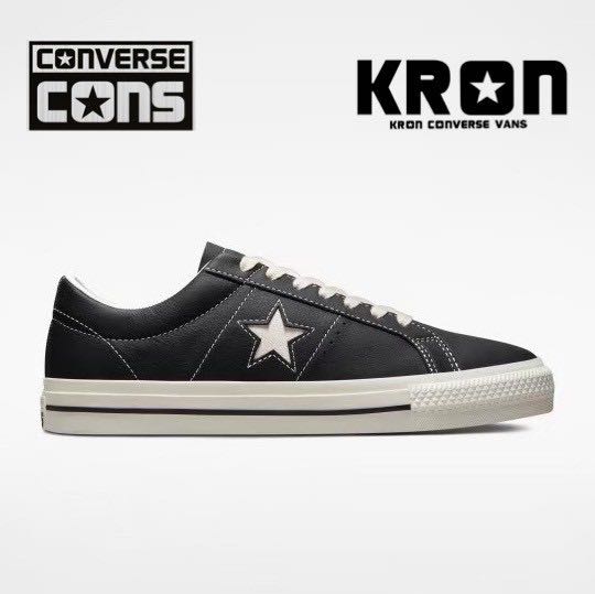 CONVERSE ONE STAR PRO LEATHER OX BLACK LINE SHOPPING