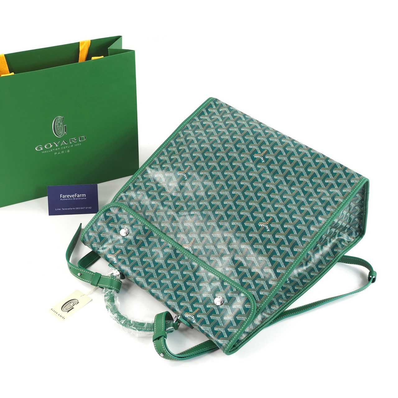 goyard backpack green