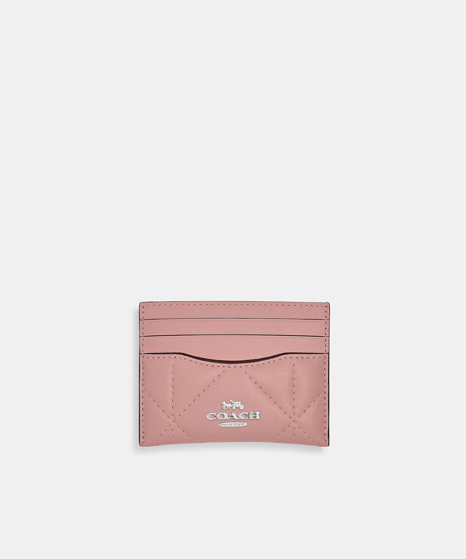 pink coach card holder