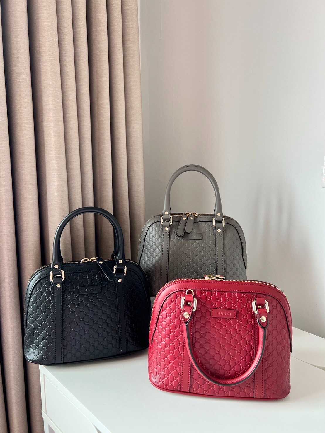 Gucci Microguccissima Mini Dome Satchel Red