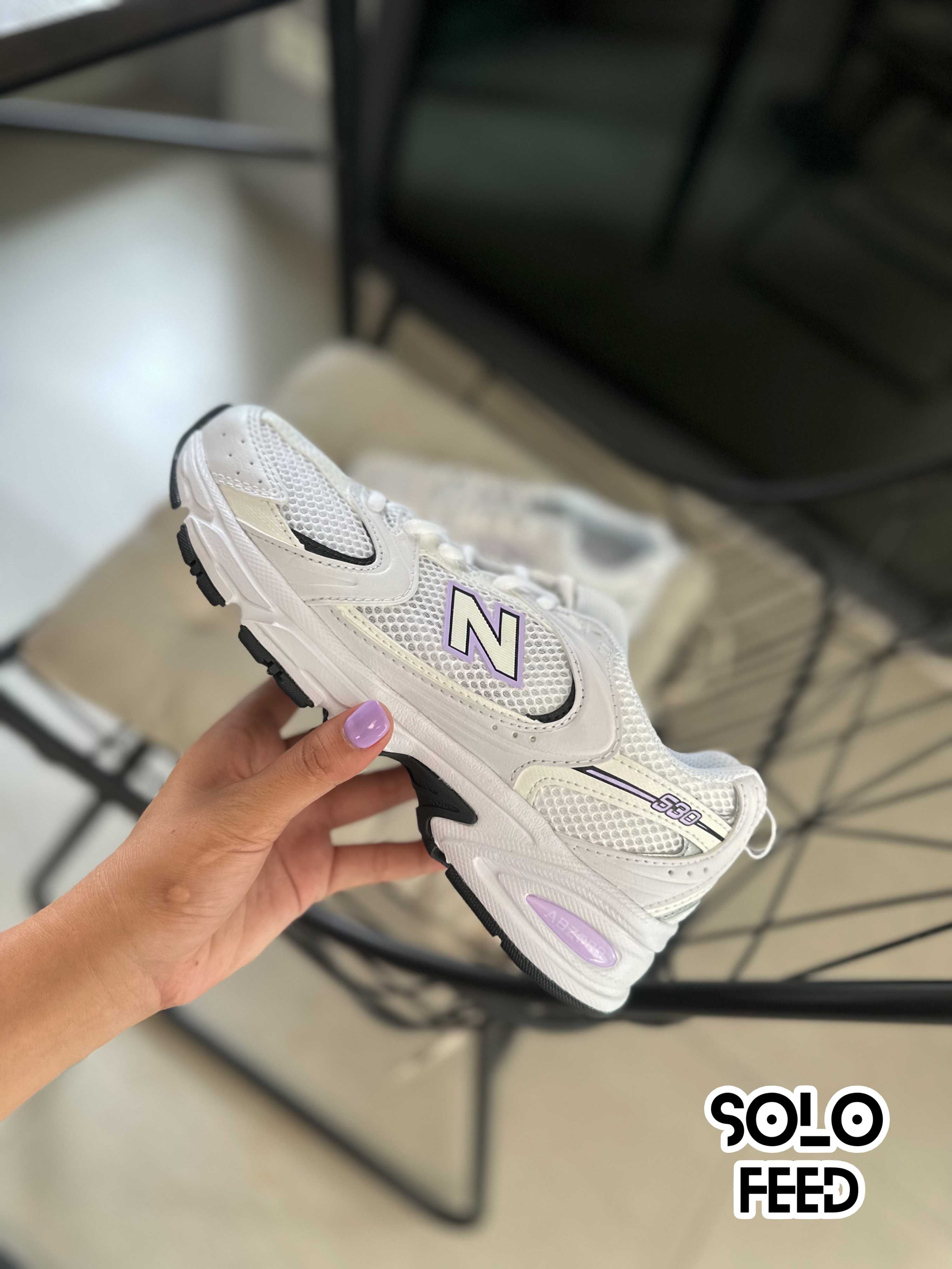 New balance white purple sales