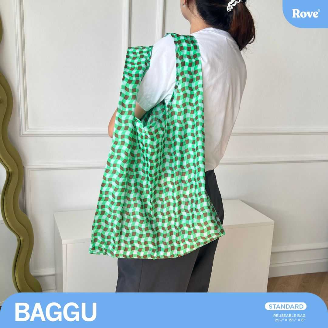 Baggu 2024 green checkerboard