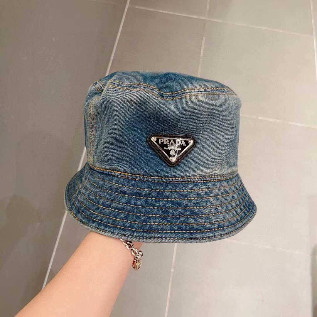 PRADA DENIM BUCKET HAT LINE SHOPPING
