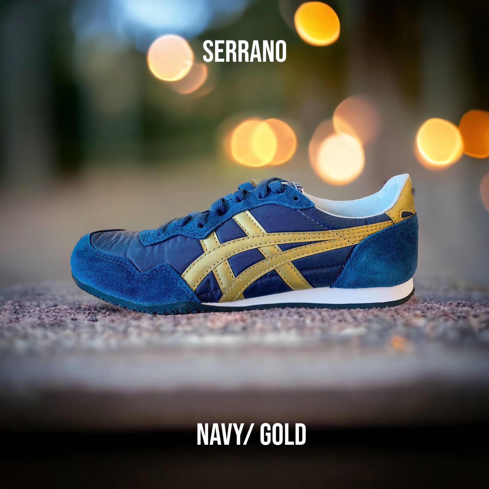 Onitsuka serrano navy gold store