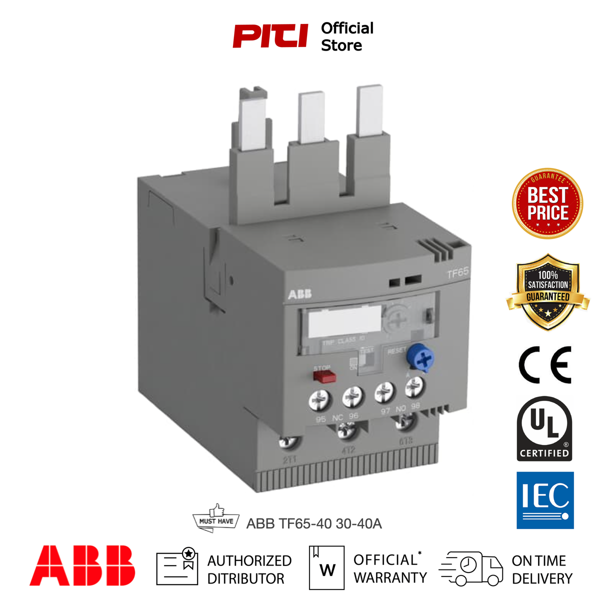 ABB Thermal Overload Relay เทอร์มอลโอเวอร์โหลด รีเลย์ TF6540 3040A
