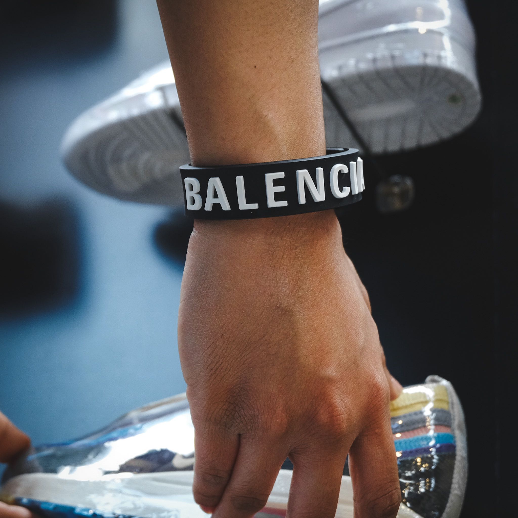 Balenciaga outlet rubber bracelet