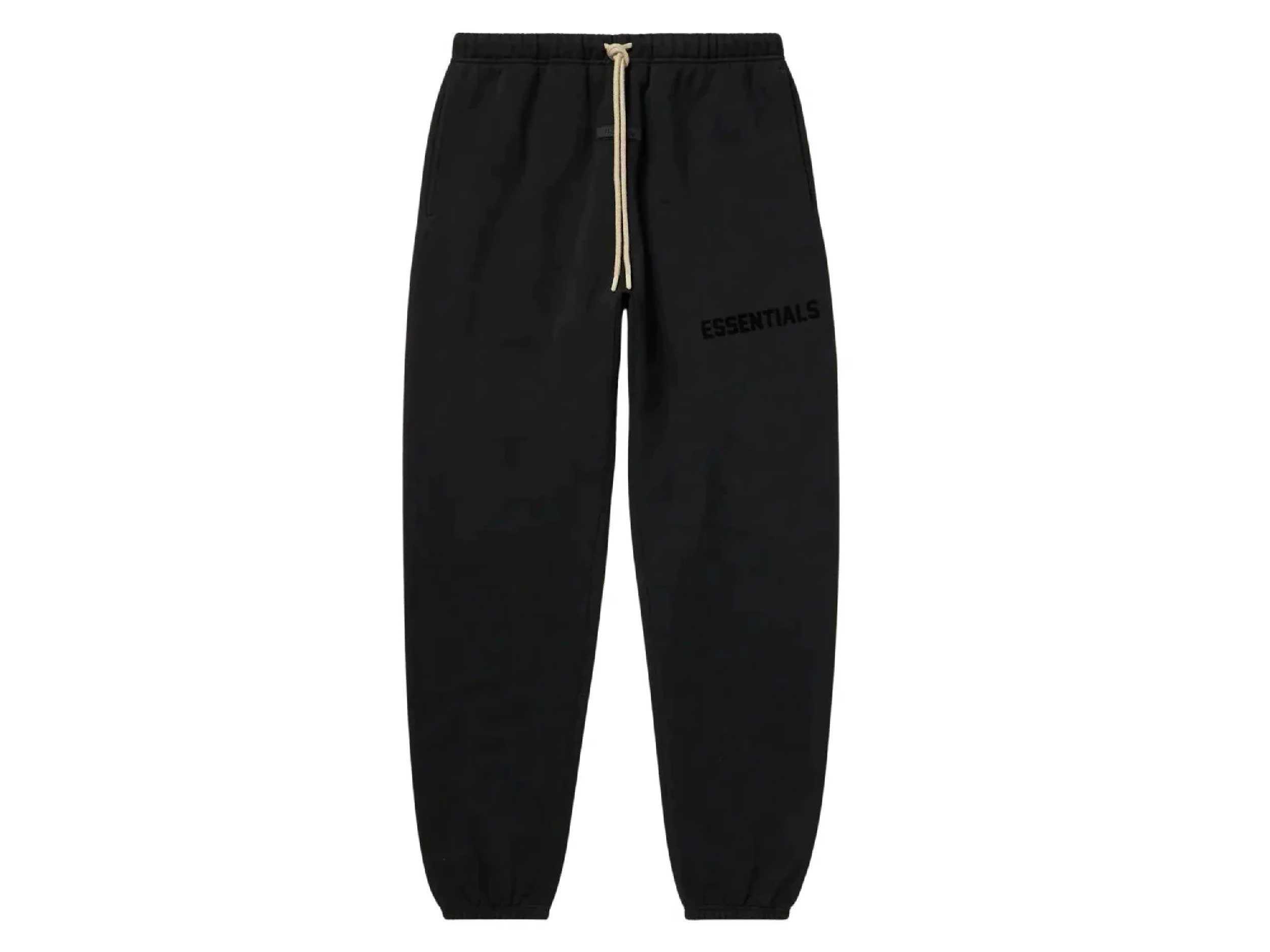 ESSENTIALS FOG BONDED SWEATPANTS BLACK – ONE OF A KIND