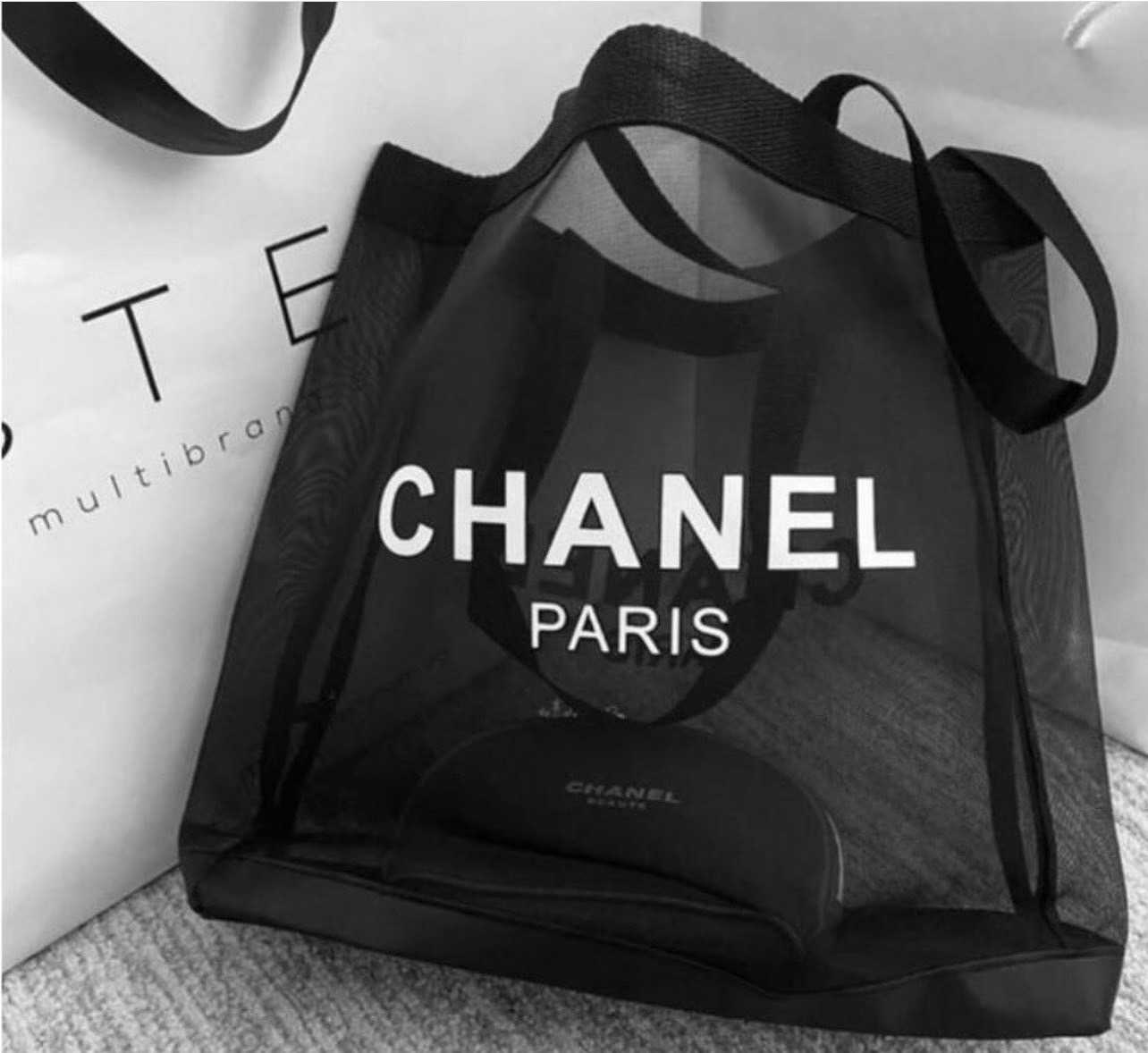 CHANEL, Bags, Chanel Mesh Tote With Pouch Gift With Purchase Or Vip