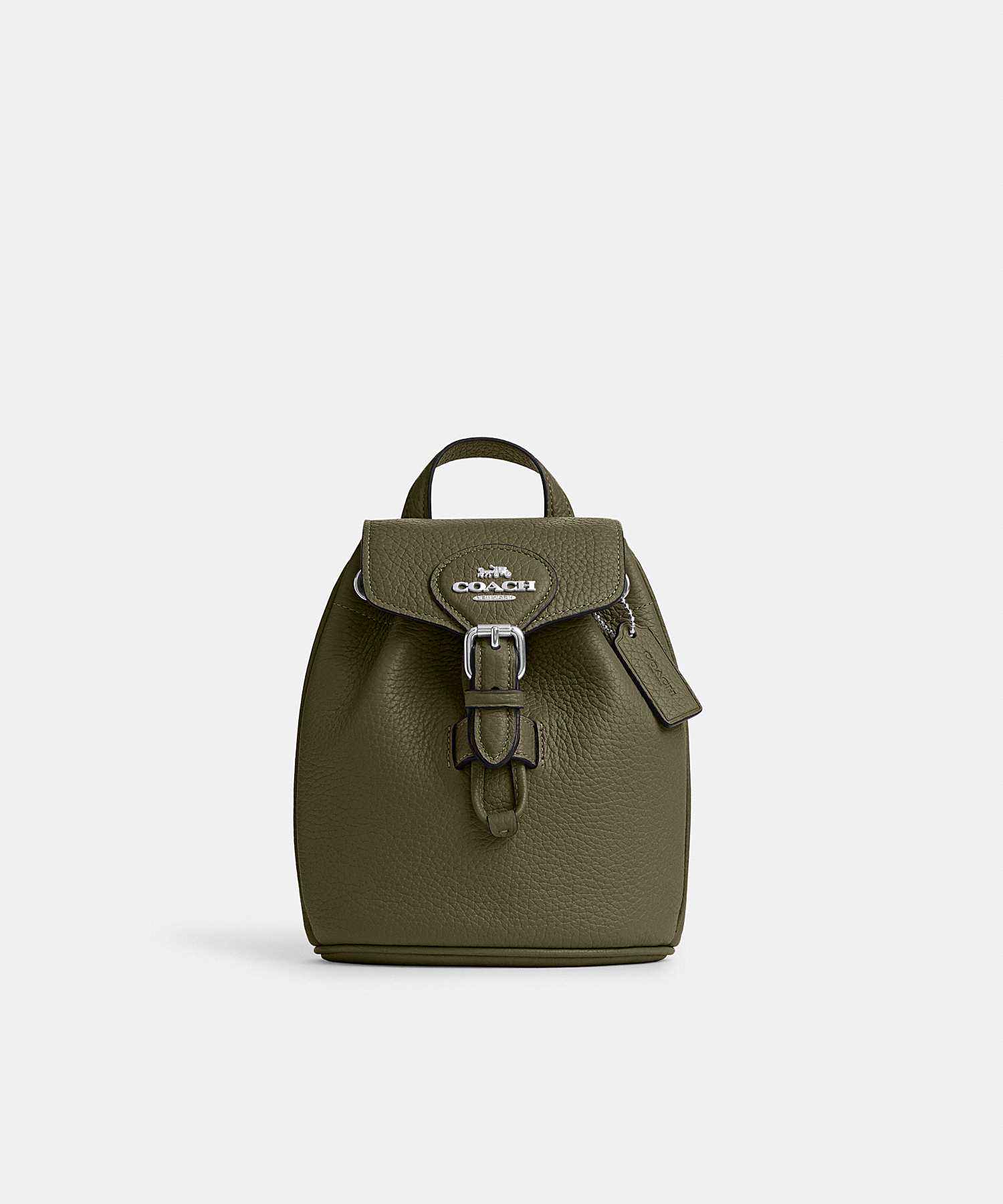 Coach olive deals green backpack