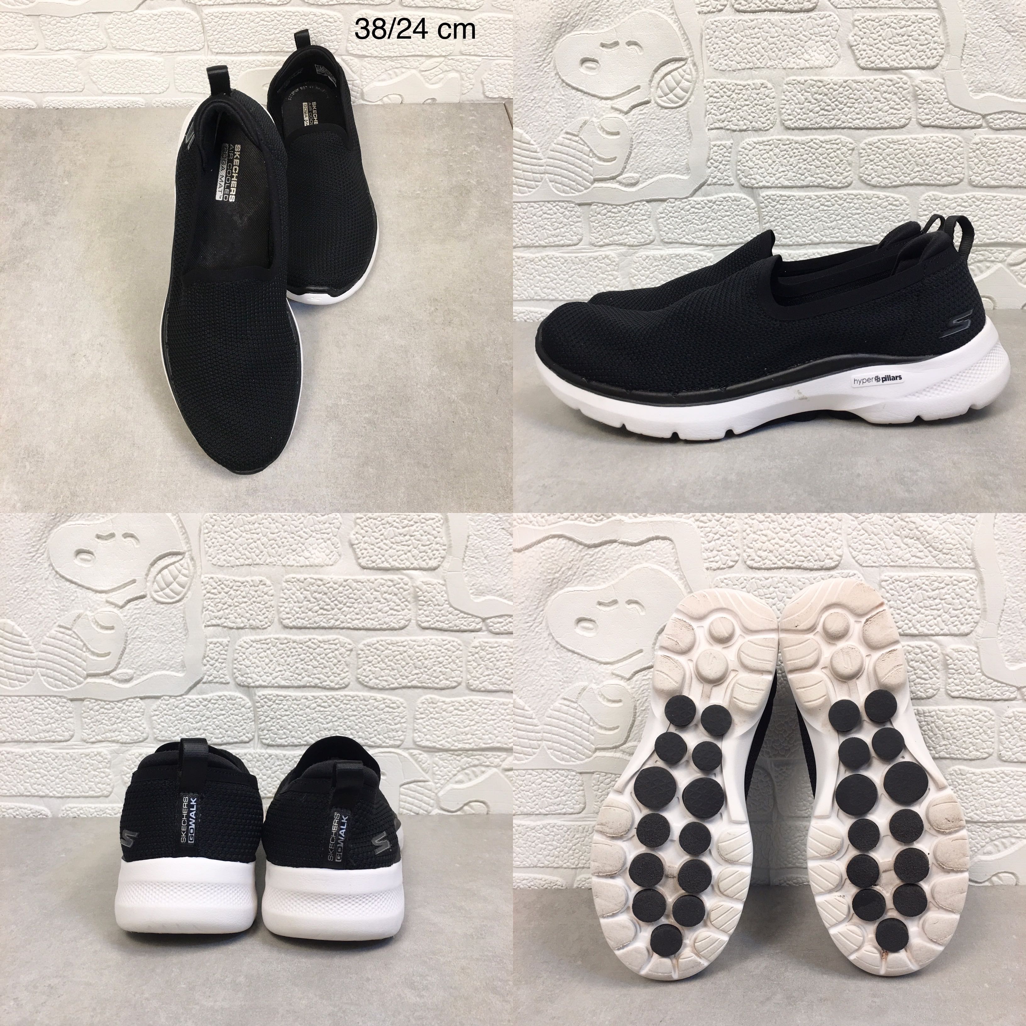 Skechers Air Cooled Goga Mat Slip On Black LINE SHOPPING