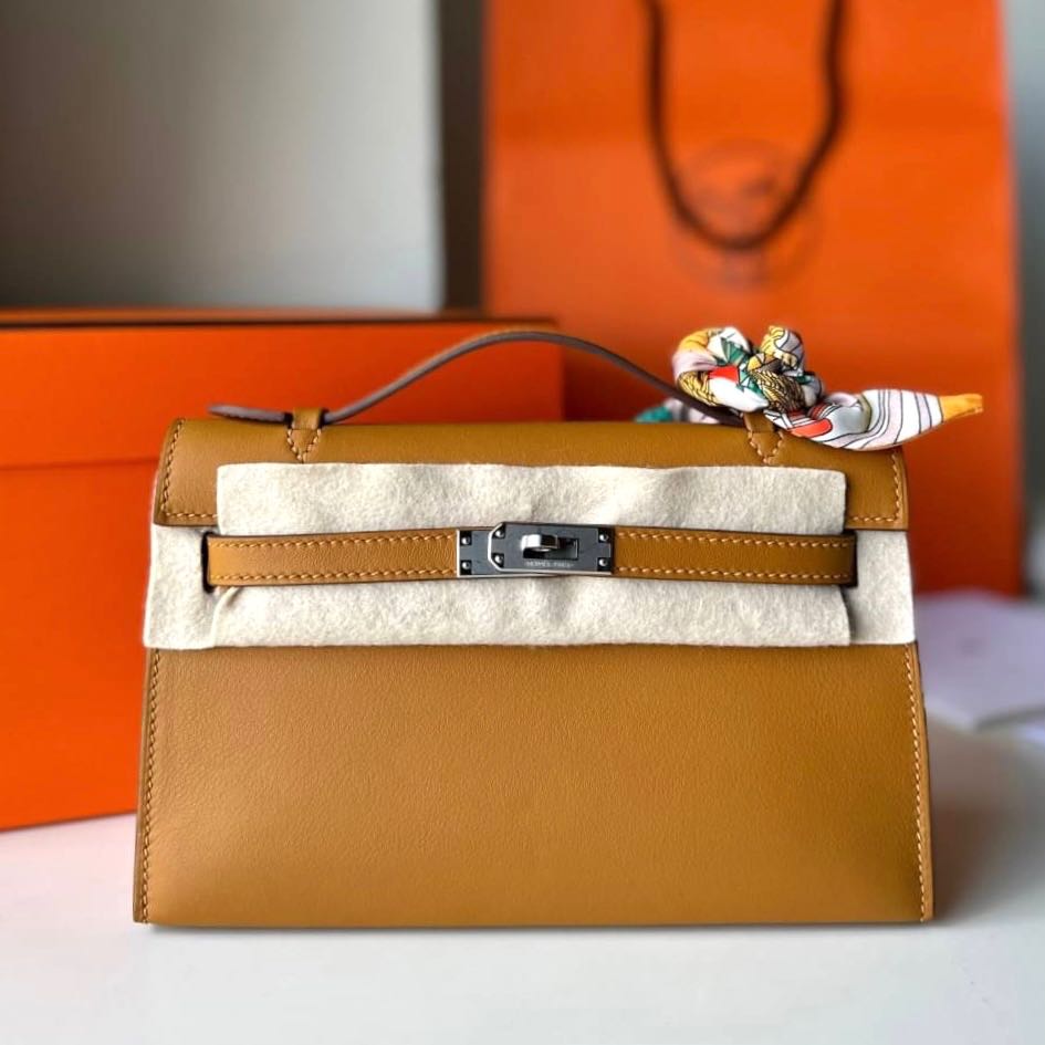 Hermes Kelly Pochette Sesame Swift GHW LINE SHOPPING