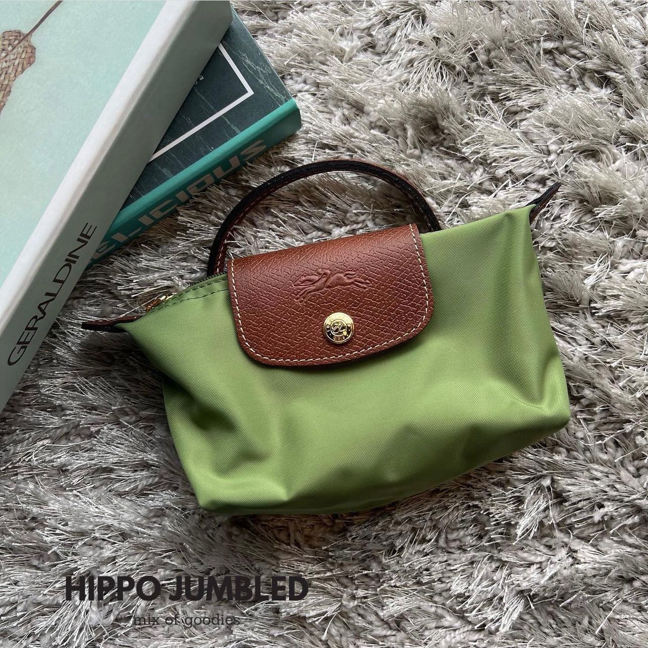 Longchamp Le Pliage Green Recycled Canvas Coin Purse