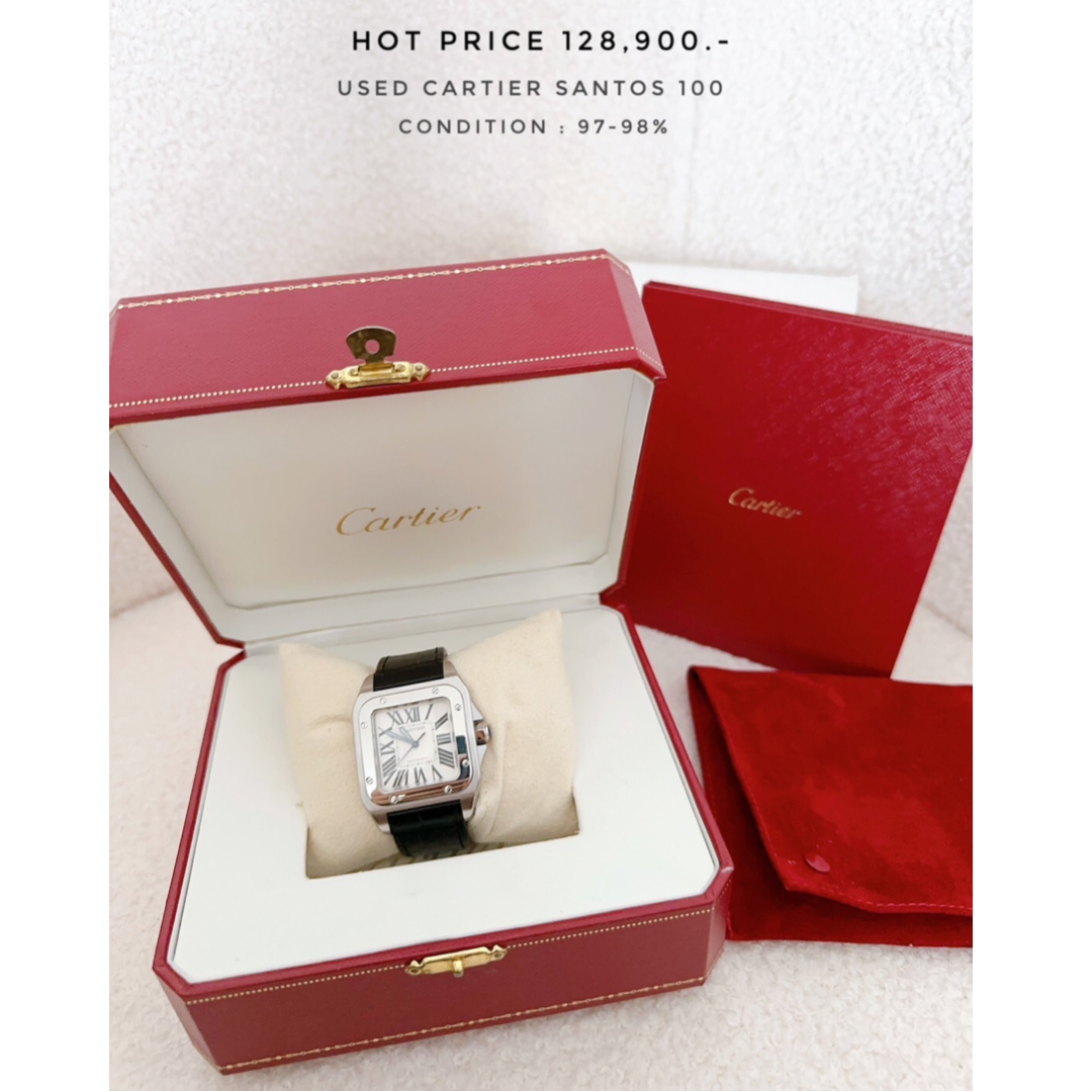 USED CARTIER SANTOS 100 LINE SHOPPING