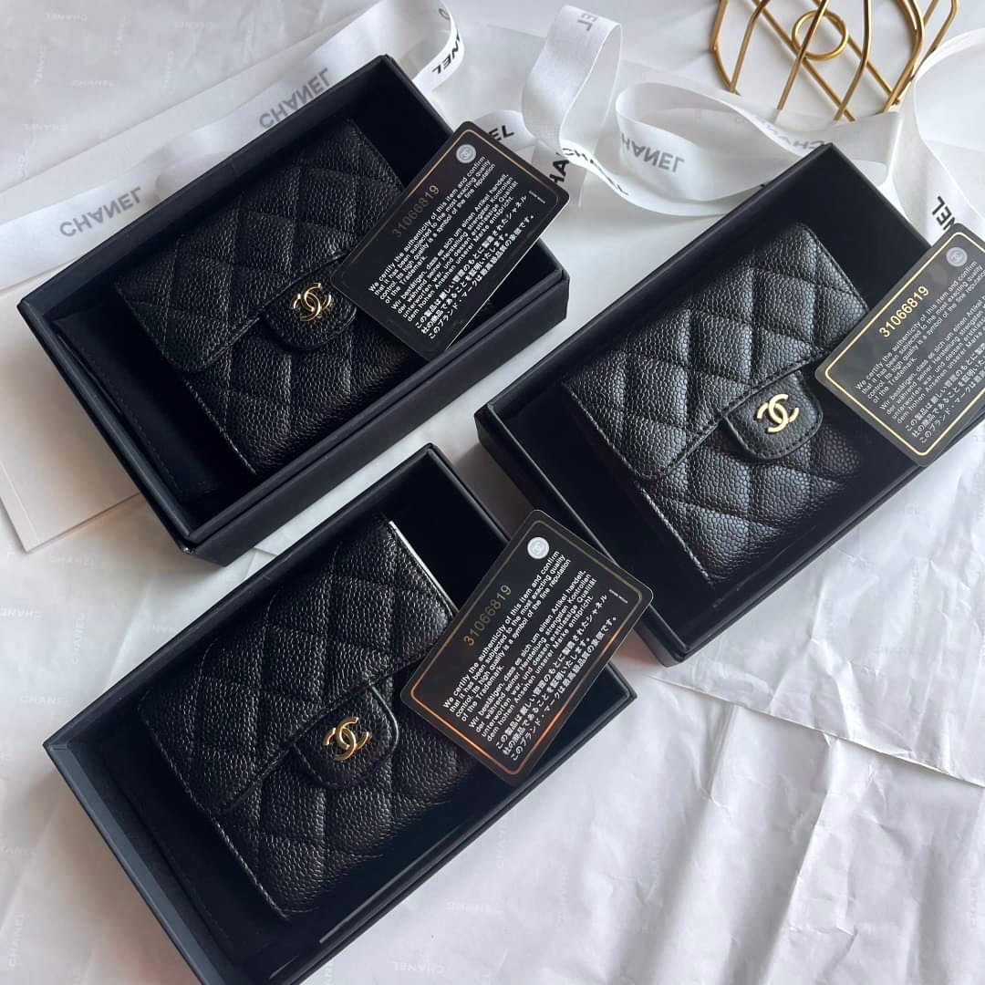 Chanel Short Wallet Caviar LINE SHOPPING