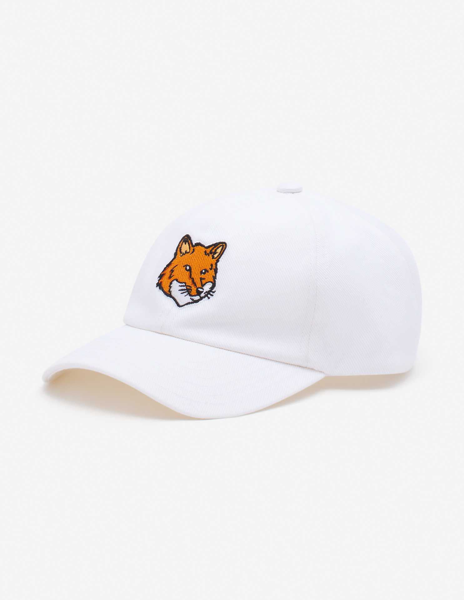 NEW LARGE FOX HEAD EMBROIDERY 6P CAP - WHITE | LINE SHOPPING