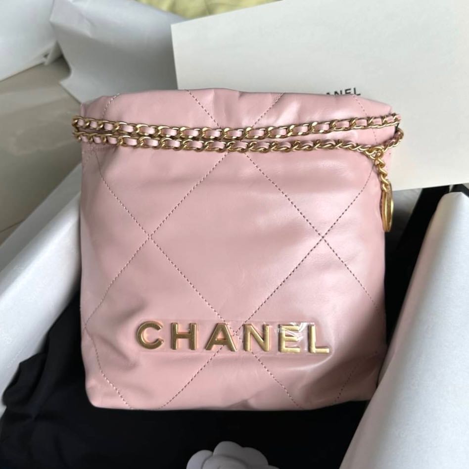 Chanel SS22 Logo Mini Shopping Tote Bag