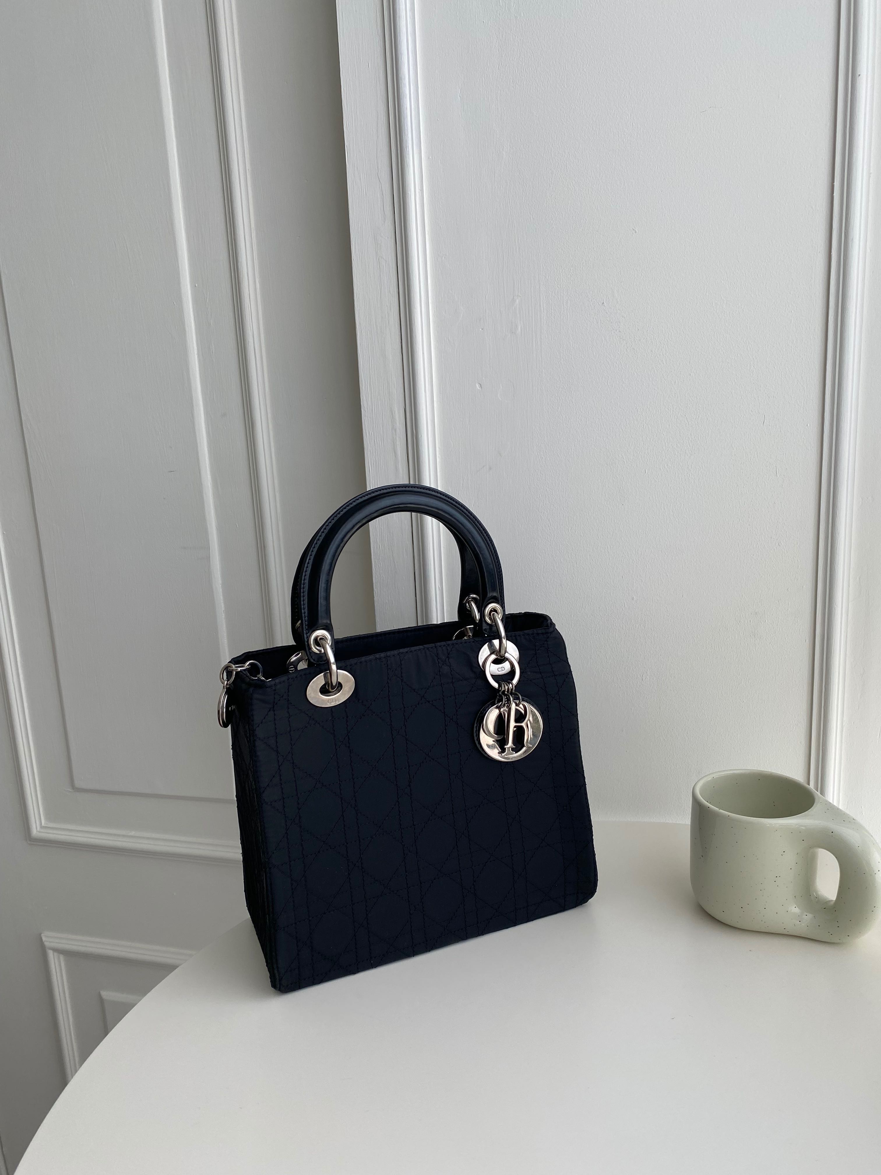 Lady dior sale fabric bag