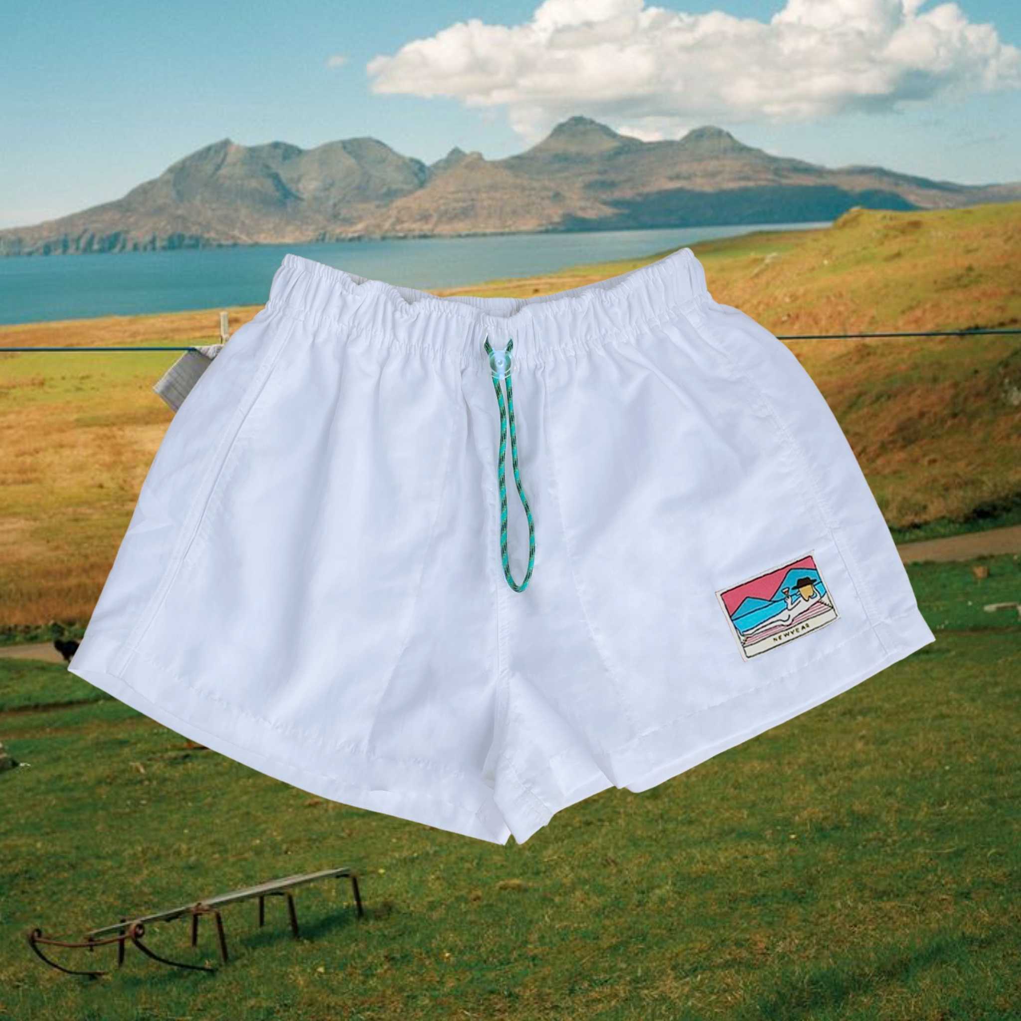 White hotsell nylon shorts