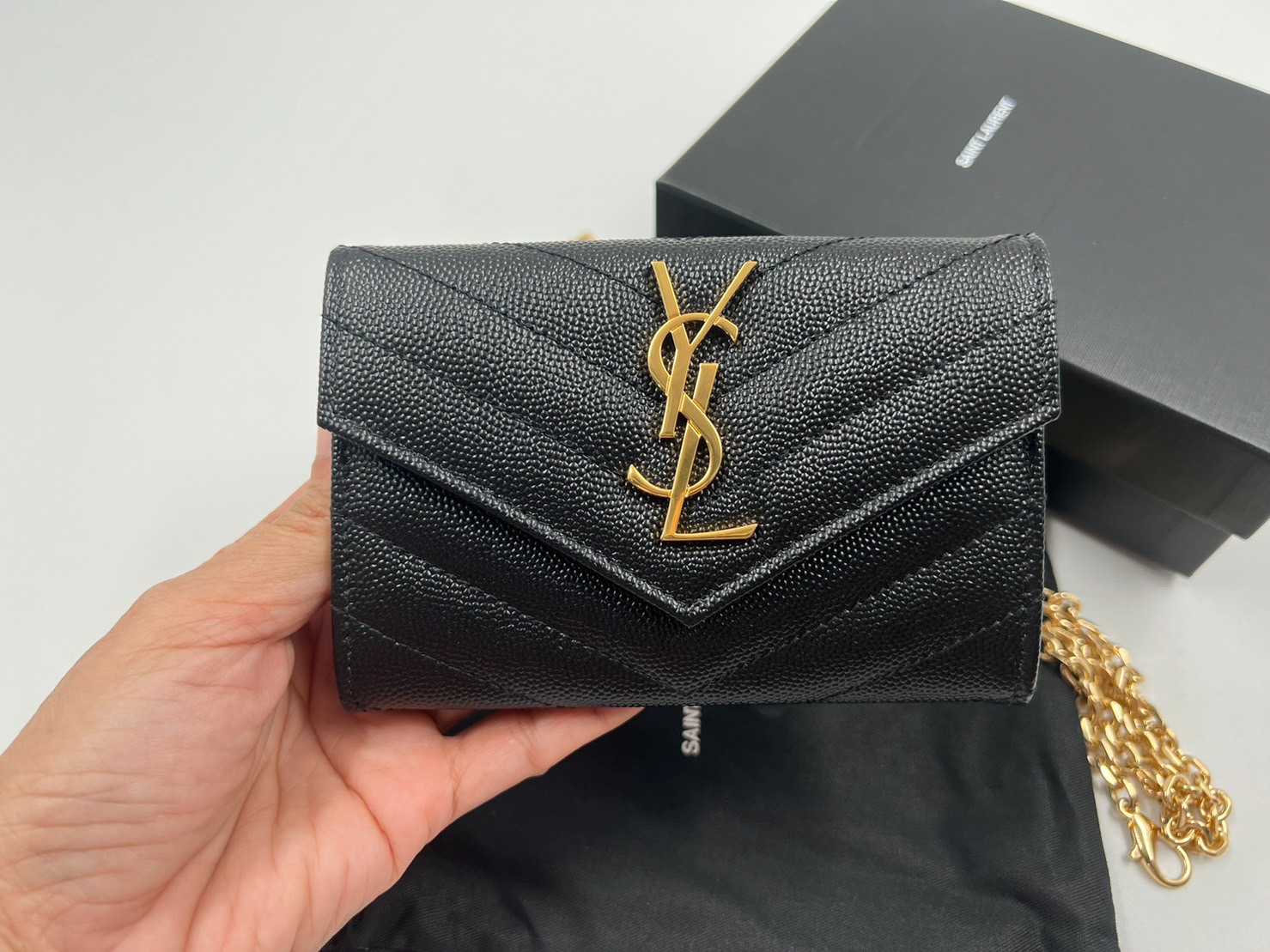 Ysl envelope card holder sales