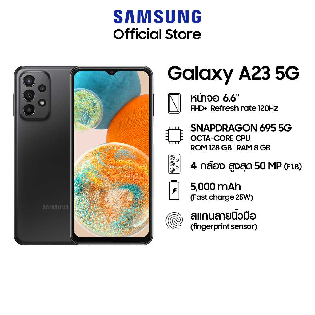 Samsung Galaxy A23 5G with 6.6″ FHD+ 120Hz display, OIS and Galaxy