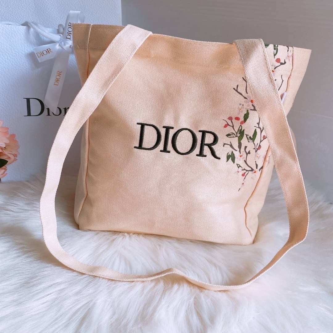 Dior fabric tote best sale