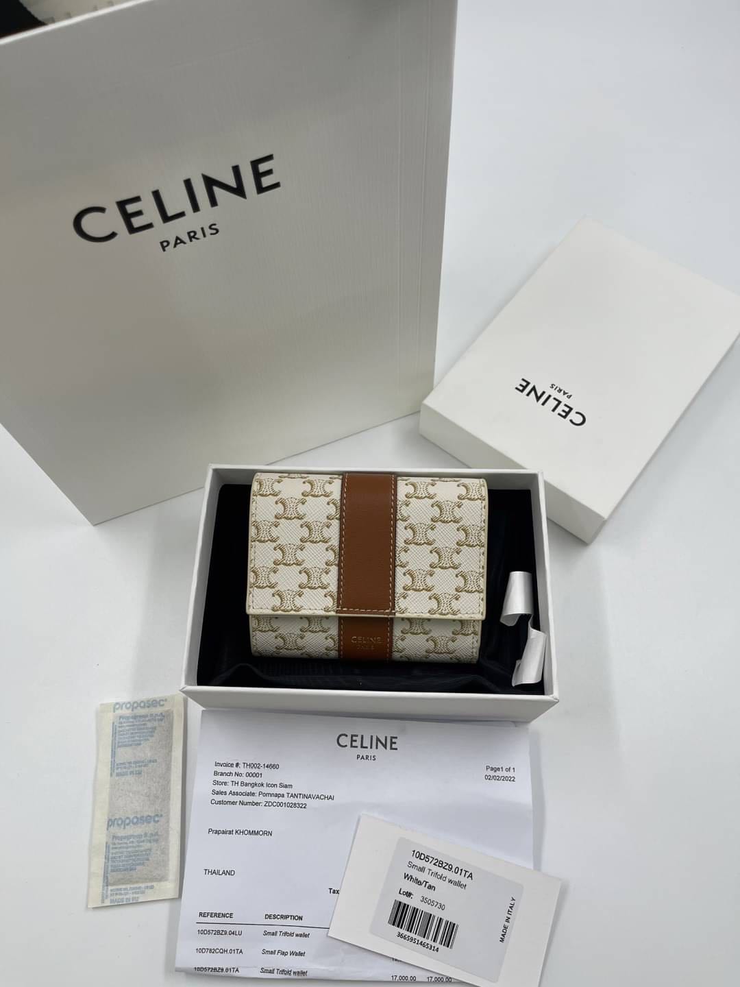 New Celine small trifold wallet Y22 รุ่น 3พับ สุดฮิต