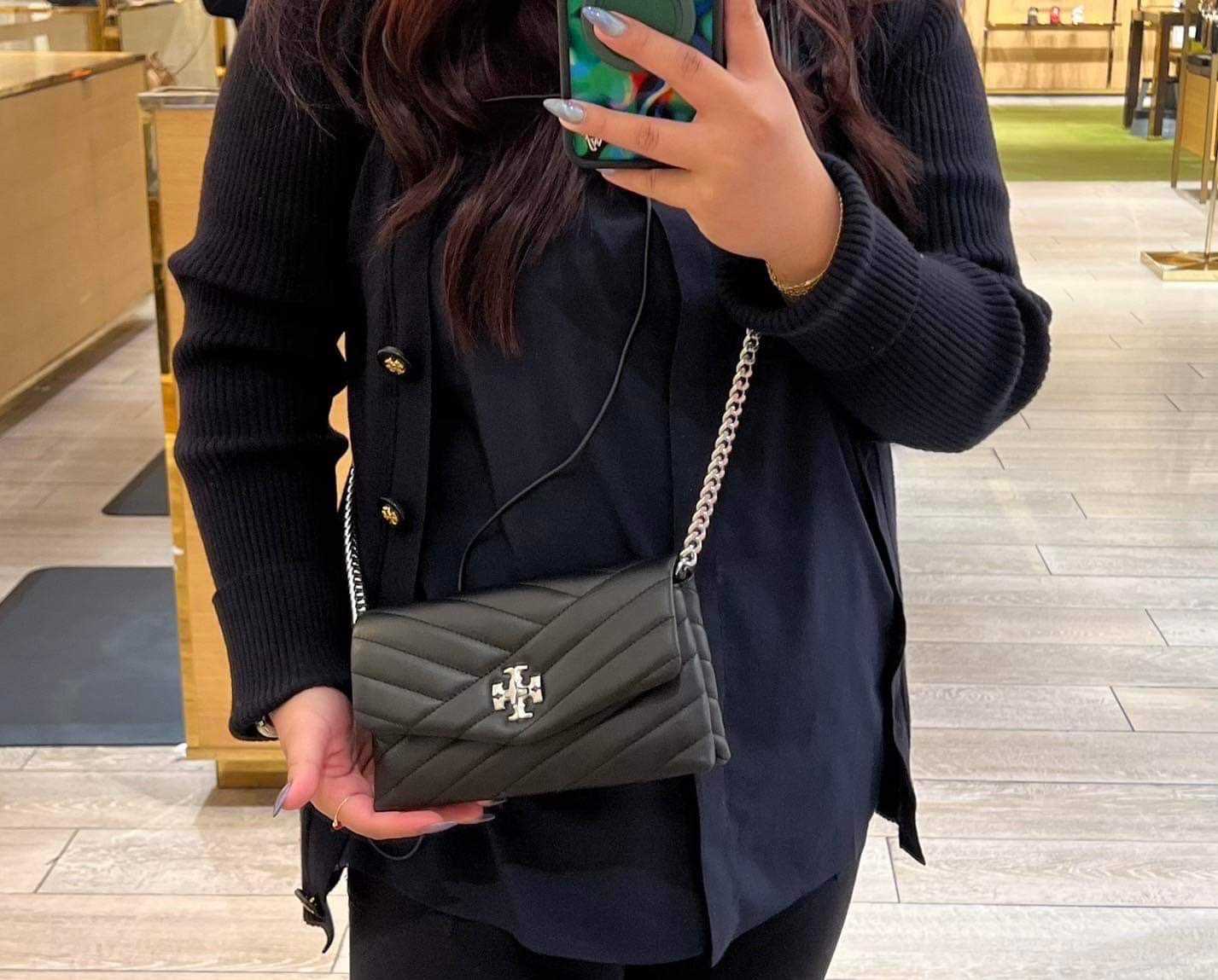 Kira chevron chain wallet tory burch best sale