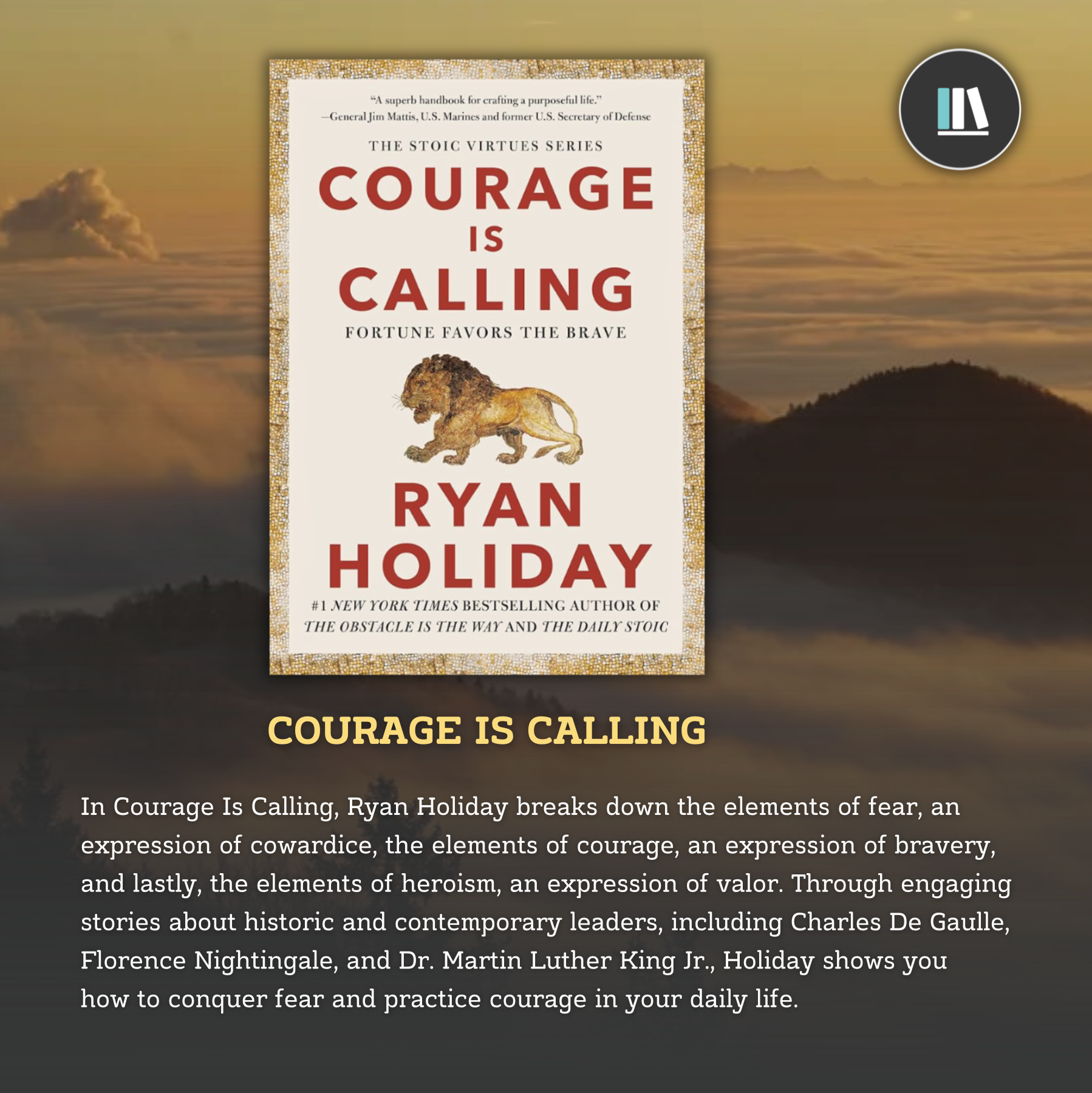 Everyday Courage with Ryan Holiday - The One You Feed