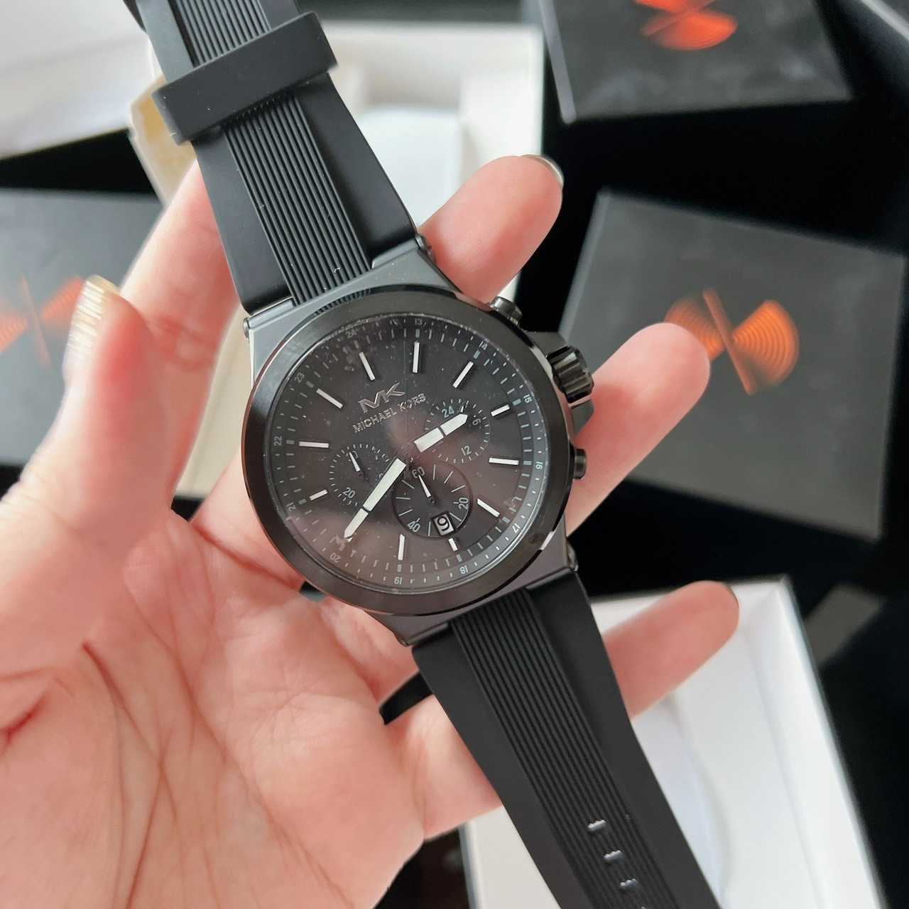 Michael kors dylan stainless steel chronograph watch clearance