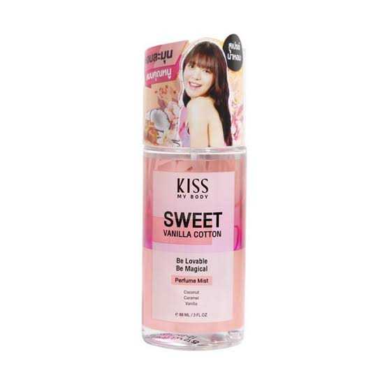 KISS MY BODY Perfume Body Mist Sweet Vanilla Cotton