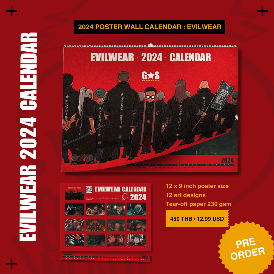 2024 POSTER WALL CALENDAR EVILWEAR [Preorder] LINE SHOPPING