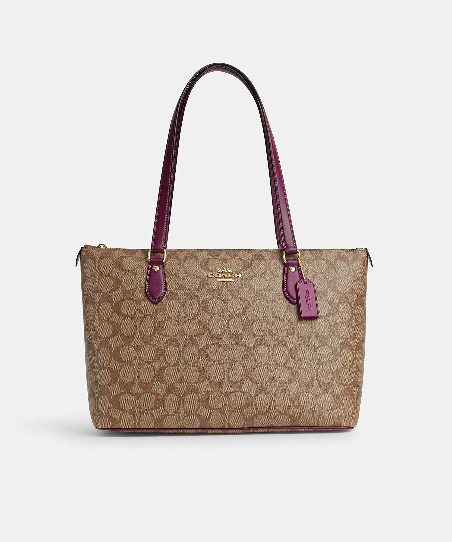 COACH GALLERY TOTE IN SIGNATURE CANVAS CH504 IMRSF LINE SHOPPING