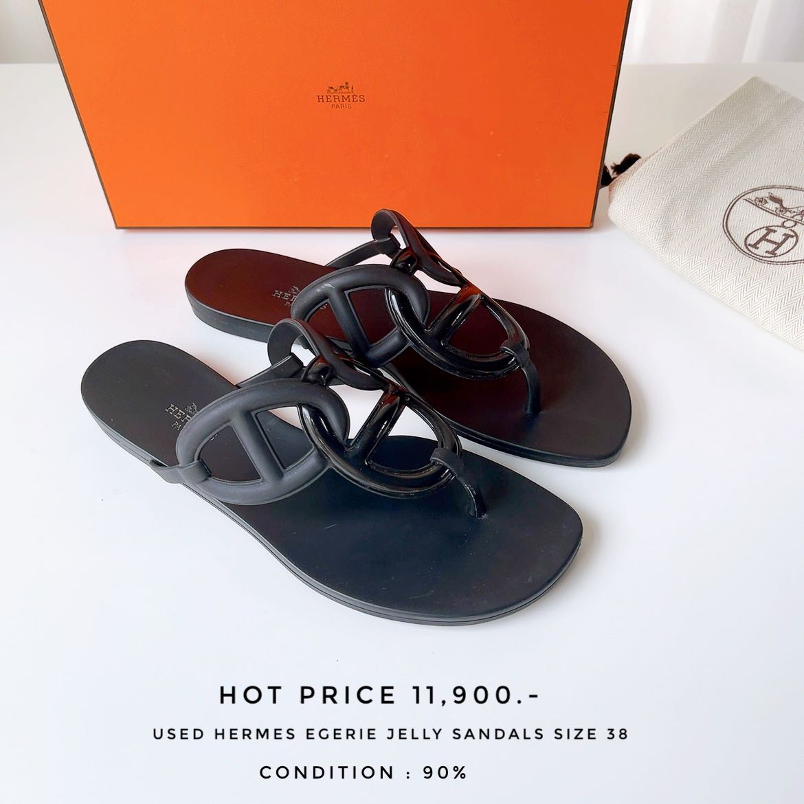 Hermes jelly sandals price store