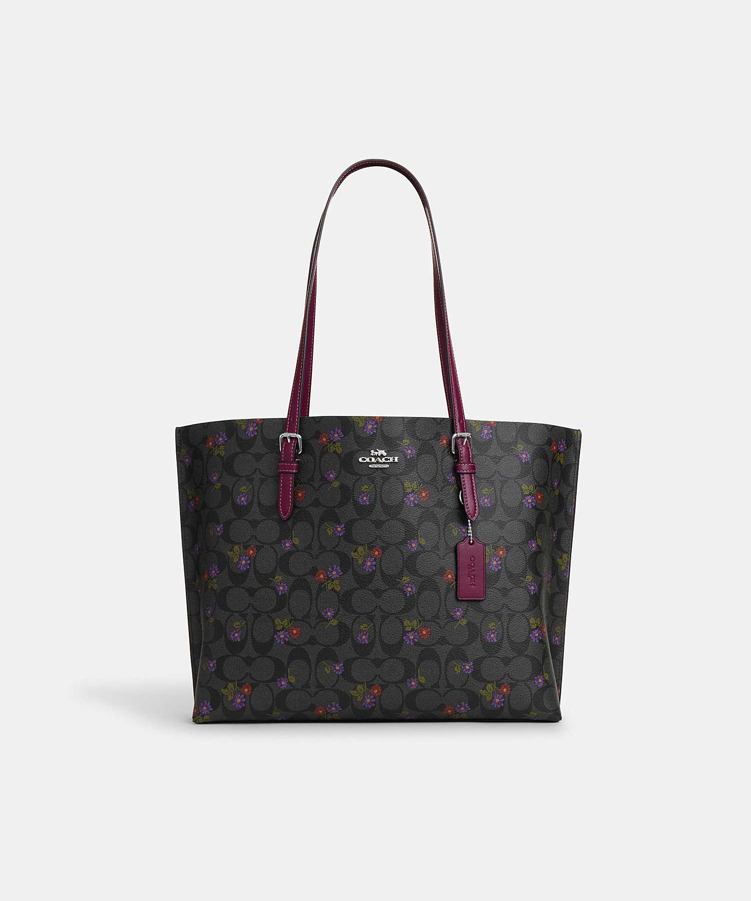 Coach reversible floral online tote