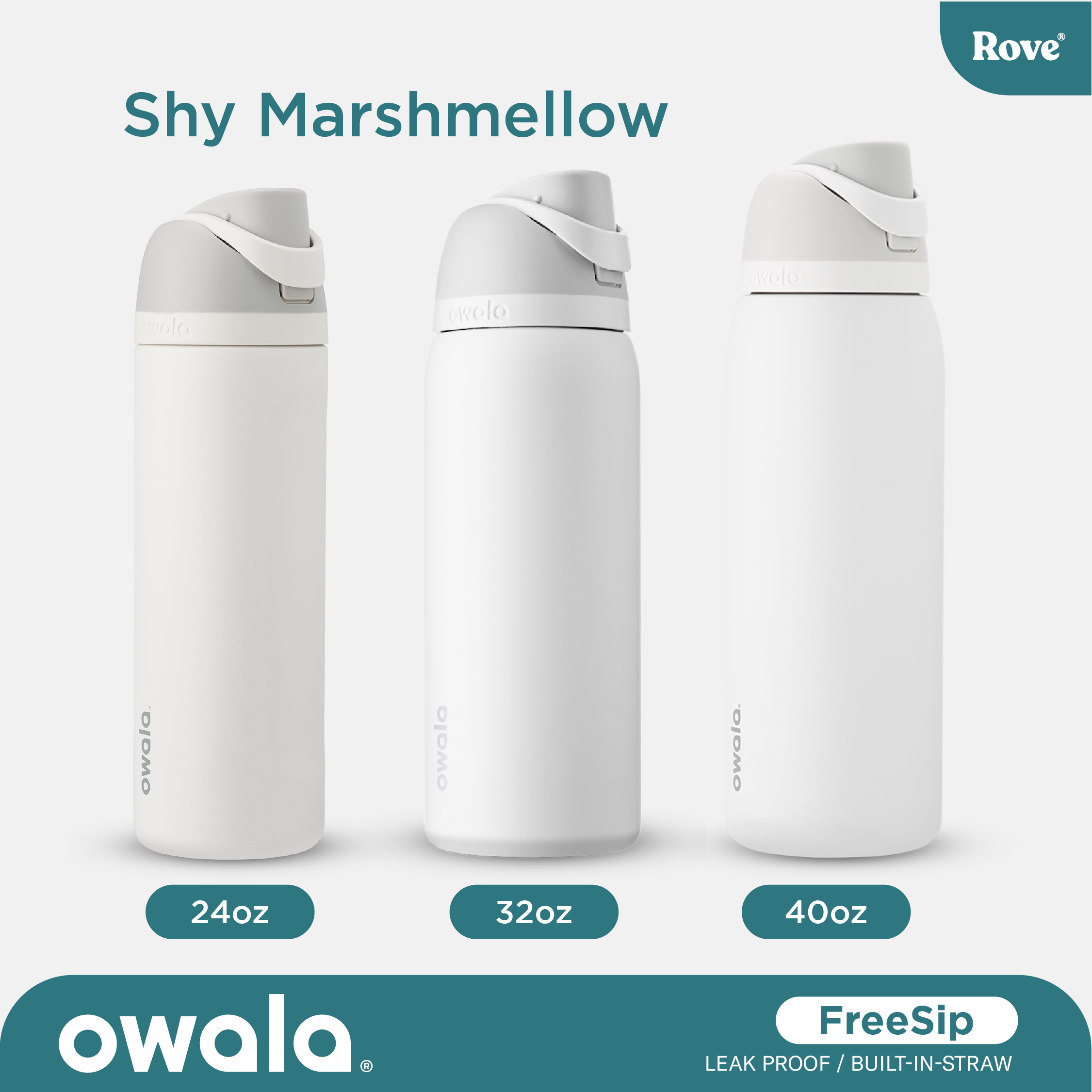 32oz Owala FreeSip Shy Marshmallow