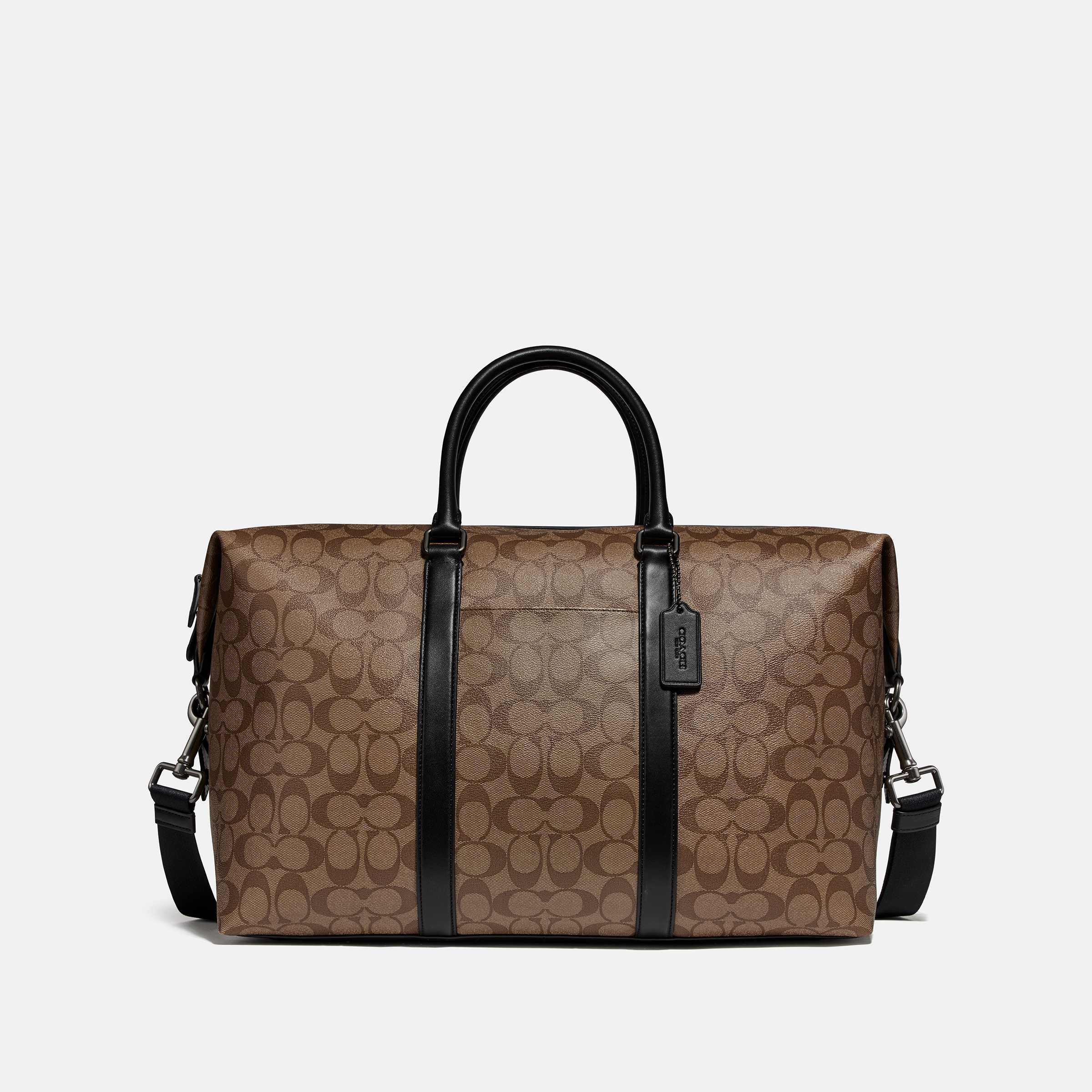 Coach overnight bag in signature clearance canvas